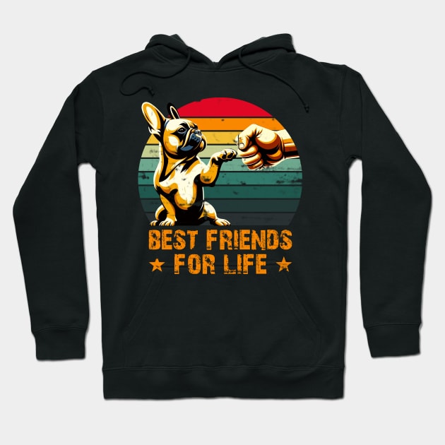 French Bulldog Frenchie Friends Hoodie by Foshaylavona.Artwork